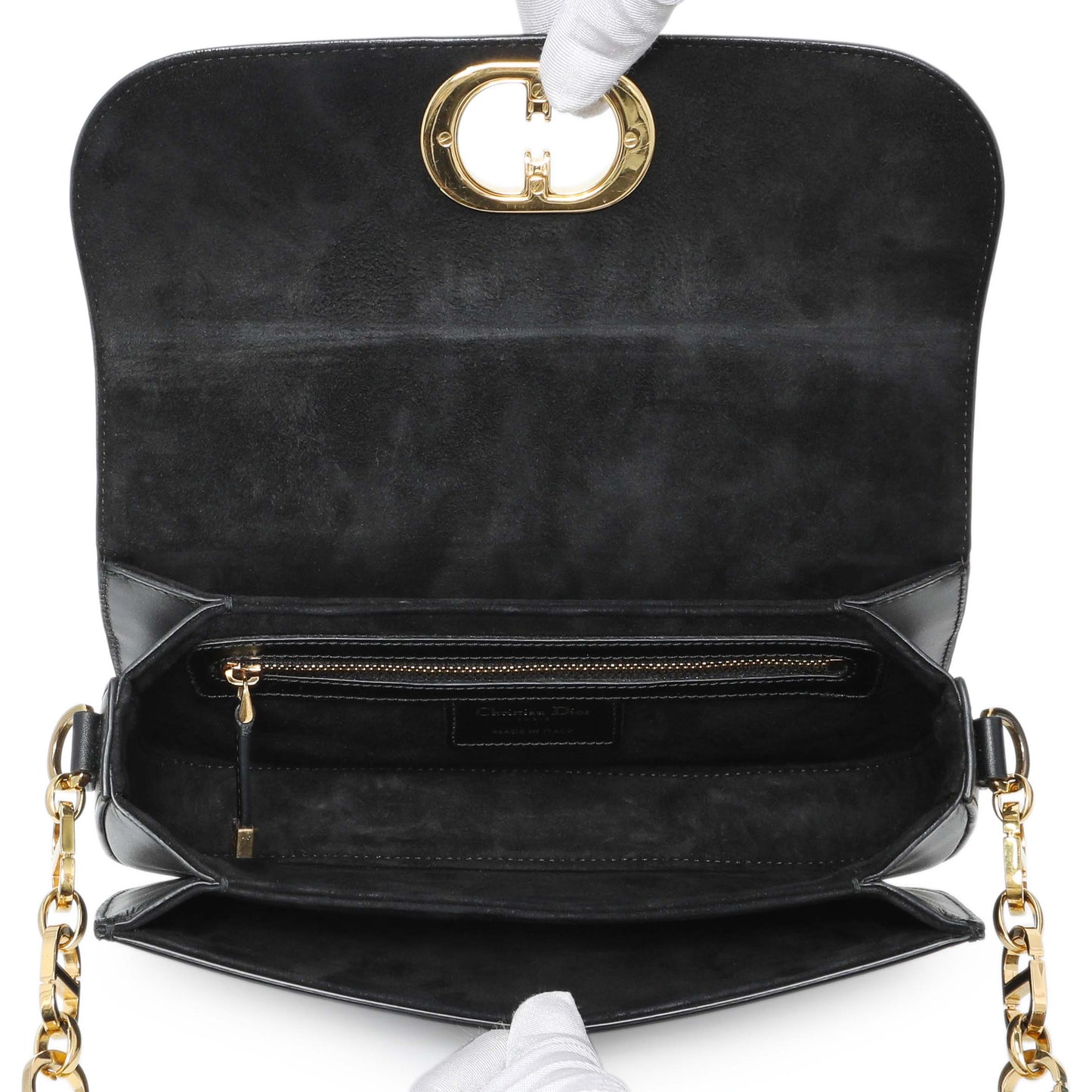 Exclusive Christian Dior Black Calfskin Montaigne Avenue — Top View