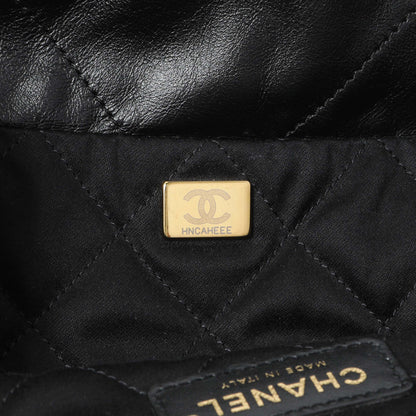 Exclusive Chanel Black Shiny Calfskin Quilted Small Chanel 22 — Alternate View 10