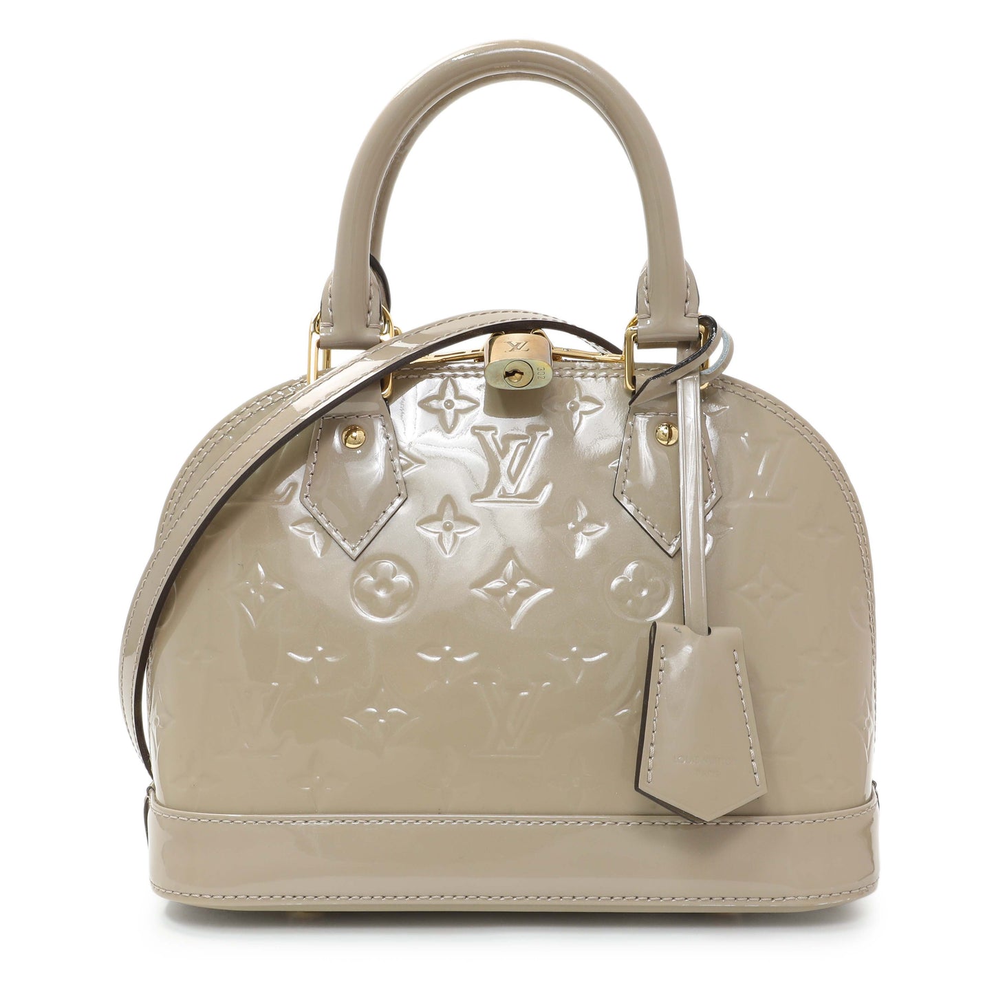 Exclusive Louis Vuitton Dune Beige Vernis Alma BB — Front View