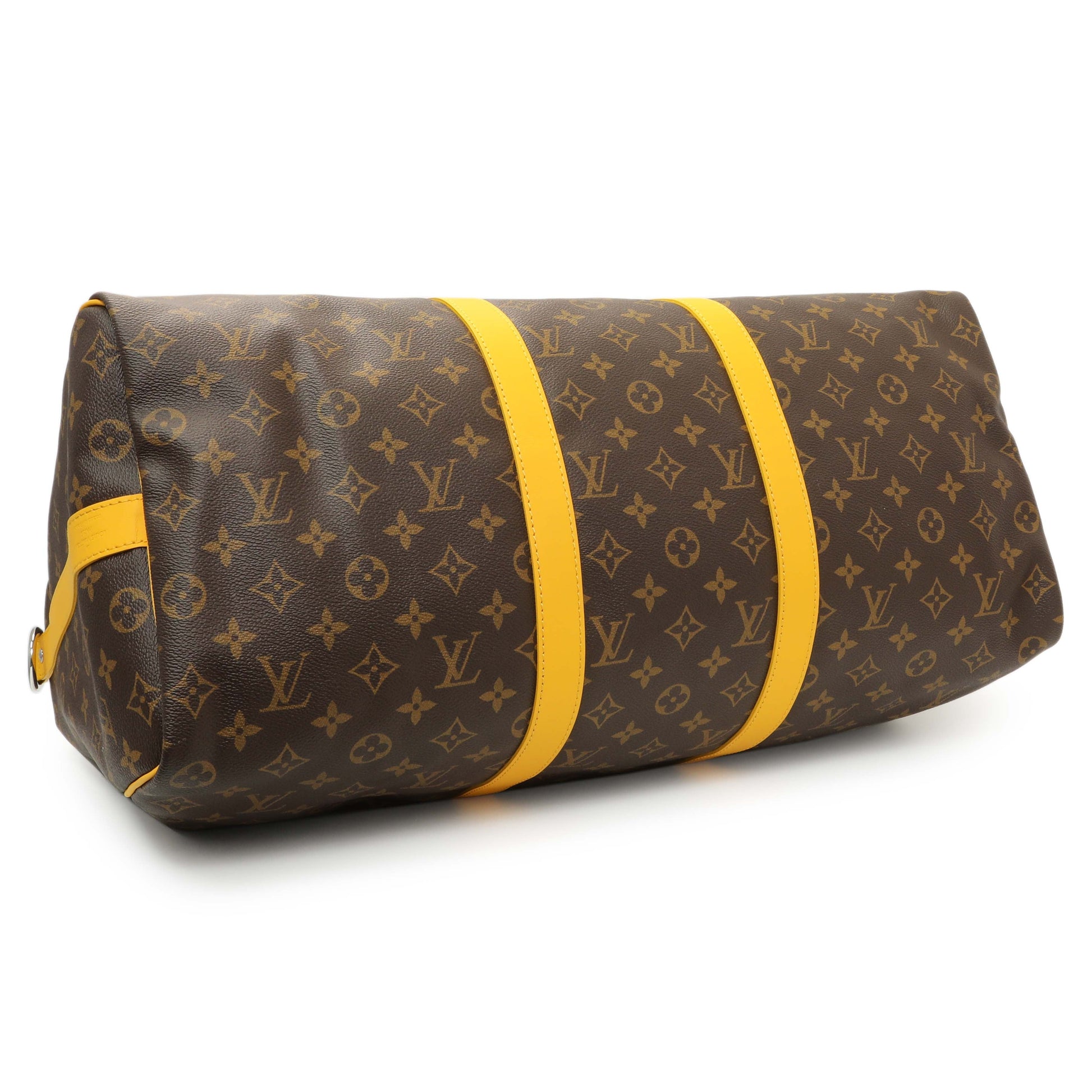 Exclusive Louis Vuitton Monogram Macassar Keepall Bandouliere 50 — Back View