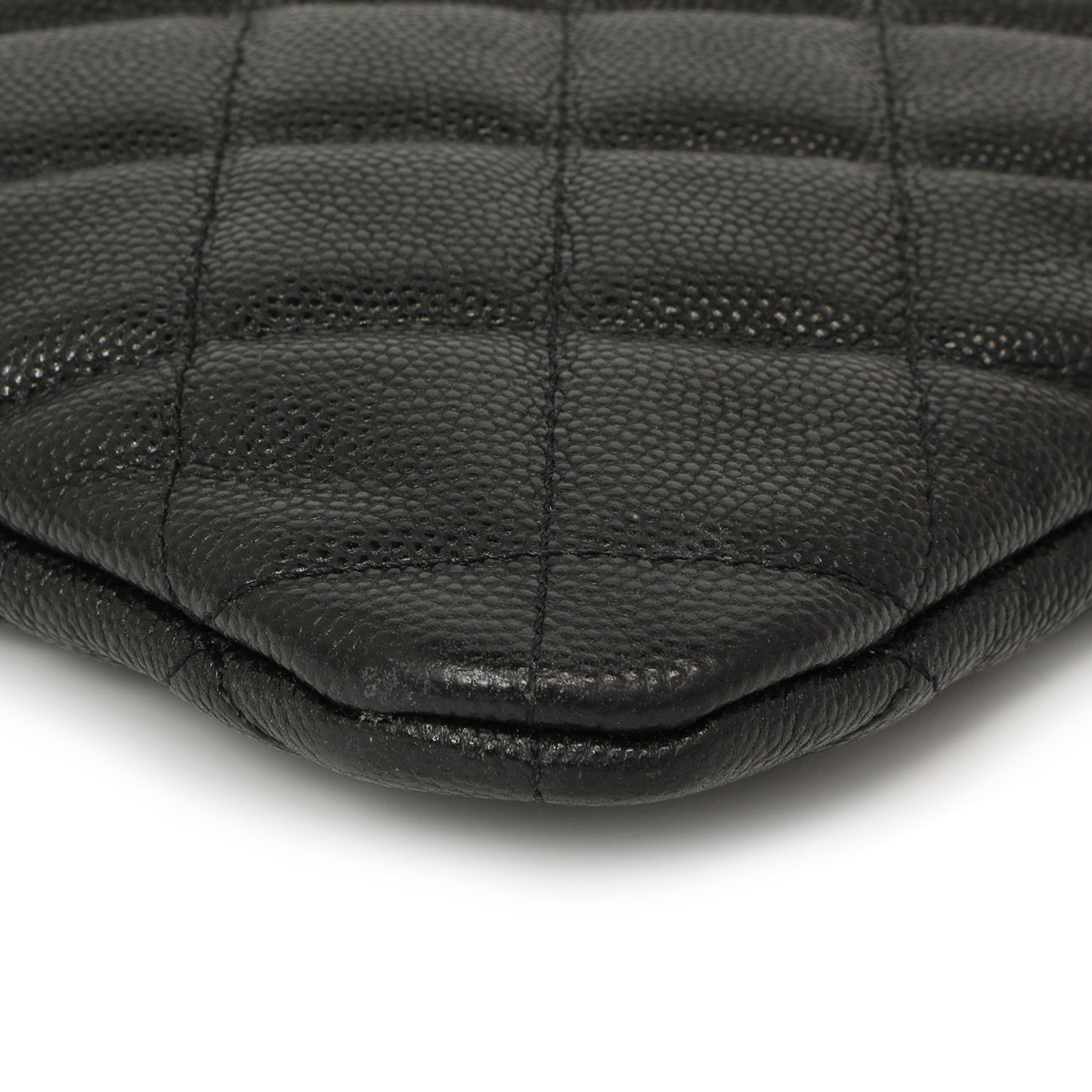 Exclusive Chanel Black Quilted Caviar Large Cosmetic Case — Alternate View 8