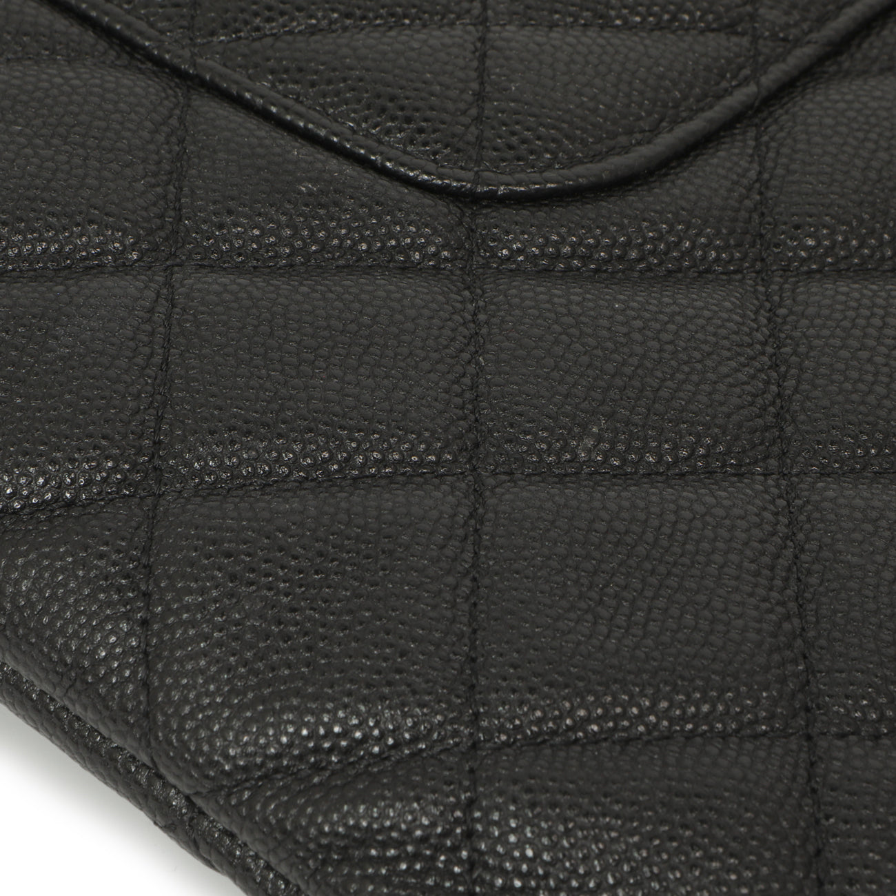 Exclusive Chanel Black Quilted Caviar Large Cosmetic Case — Alternate View 9