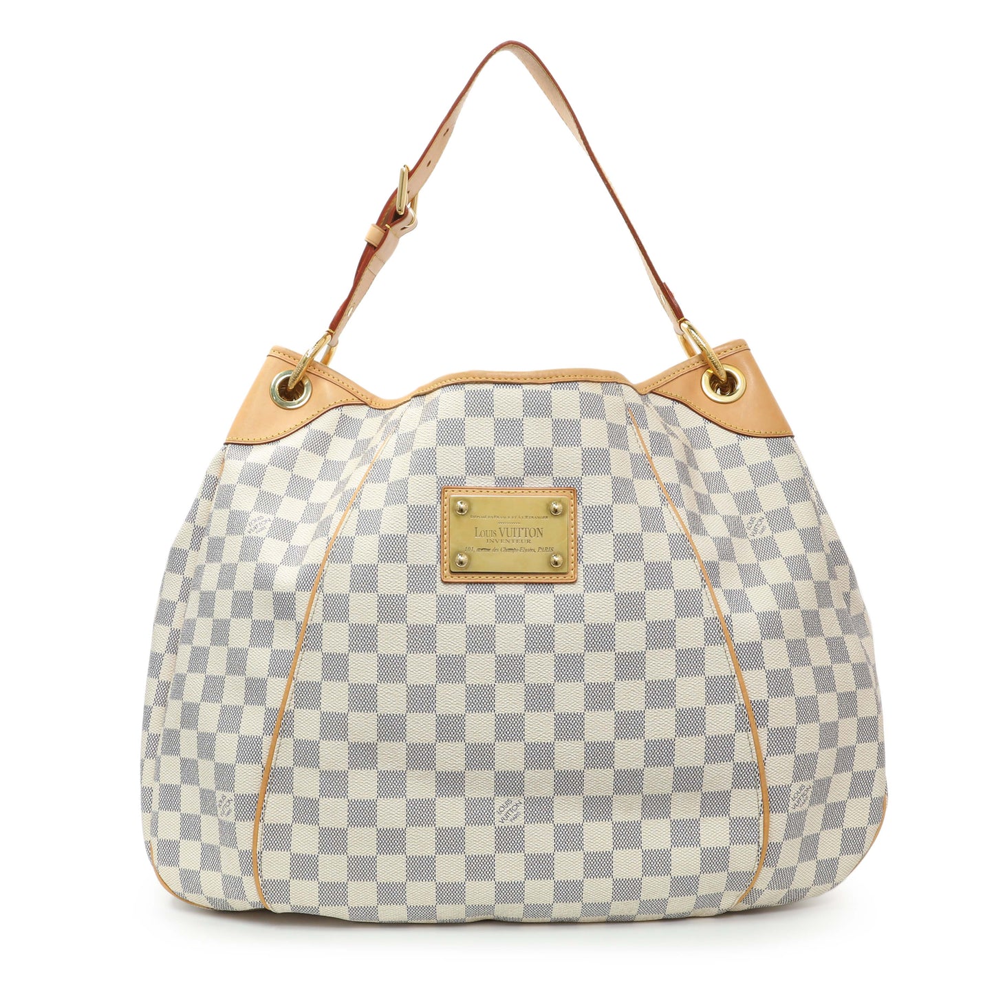 Exclusive Louis Vuitton Damier Azur Galliera GM — Front View