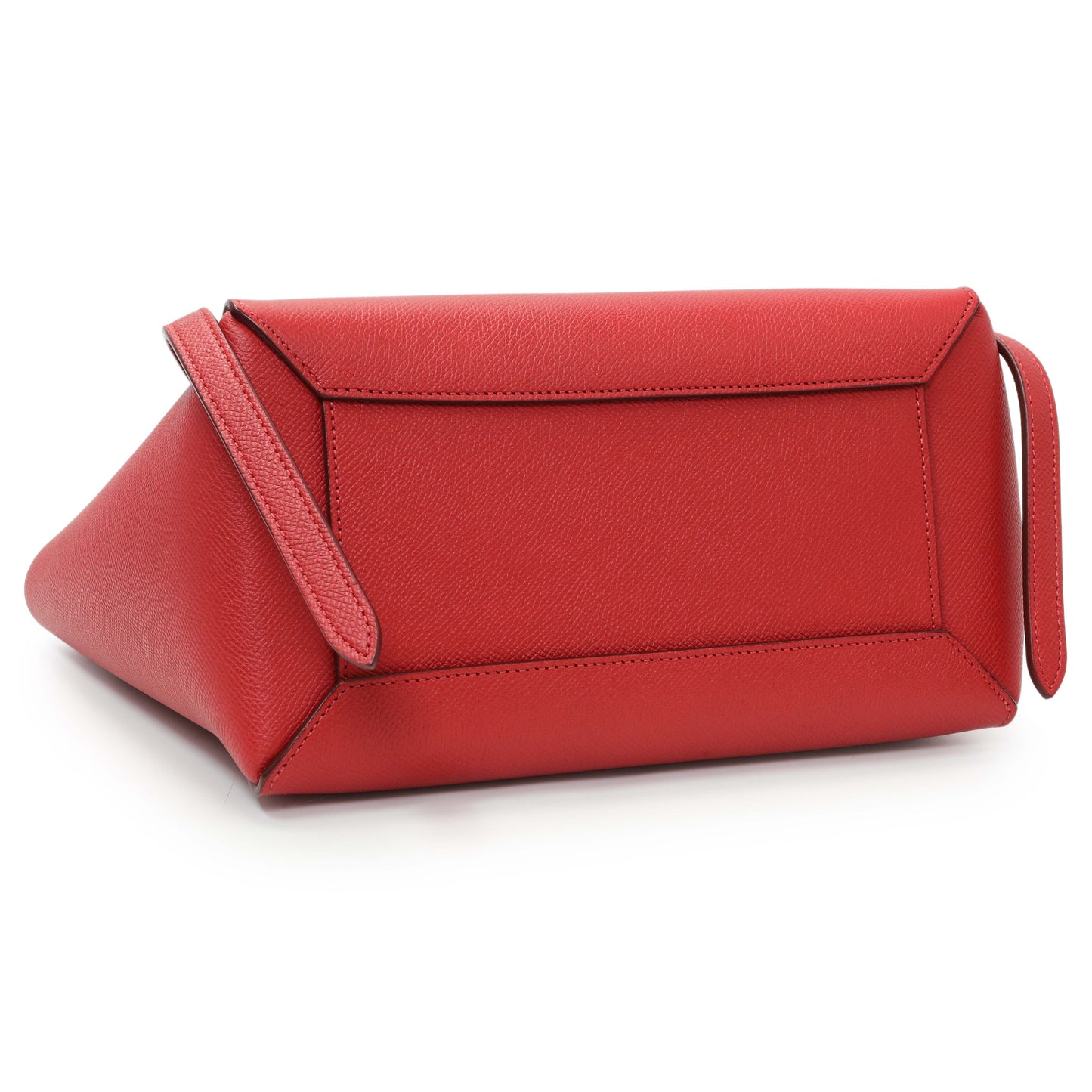 Exclusive Celine Red Grained Calfskin Micro Belt Bag — Back View