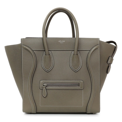 Exclusive Celine Souris Drummed Calfskin Mini Luggage Tote — Front View