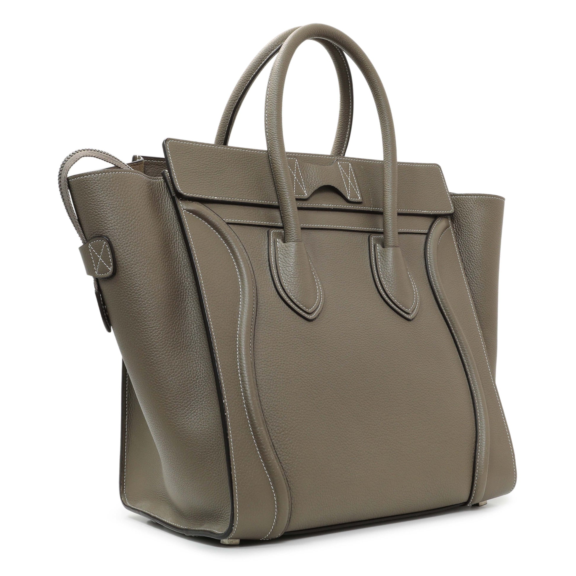 Exclusive Celine Souris Drummed Calfskin Mini Luggage Tote — Side View
