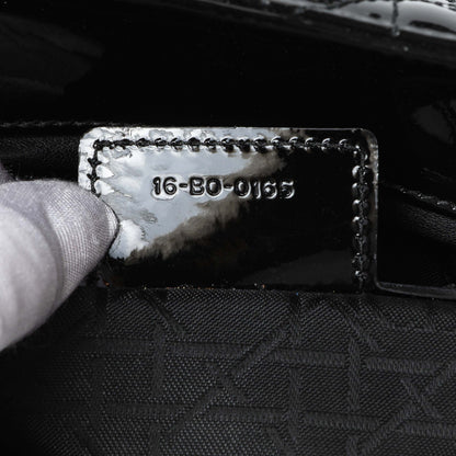 Exclusive Christian Dior Patent Cannage Medium Lady Dior — Lifestyle View