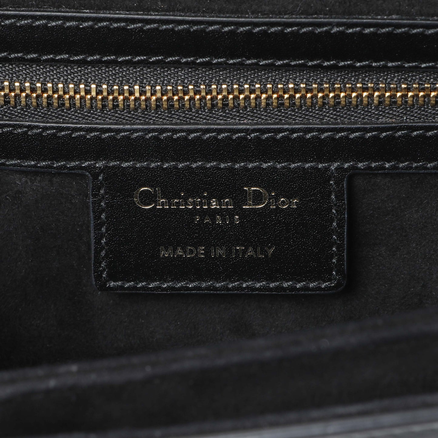 Exclusive Christian Dior Black Calfskin Montaigne Avenue — Detail View