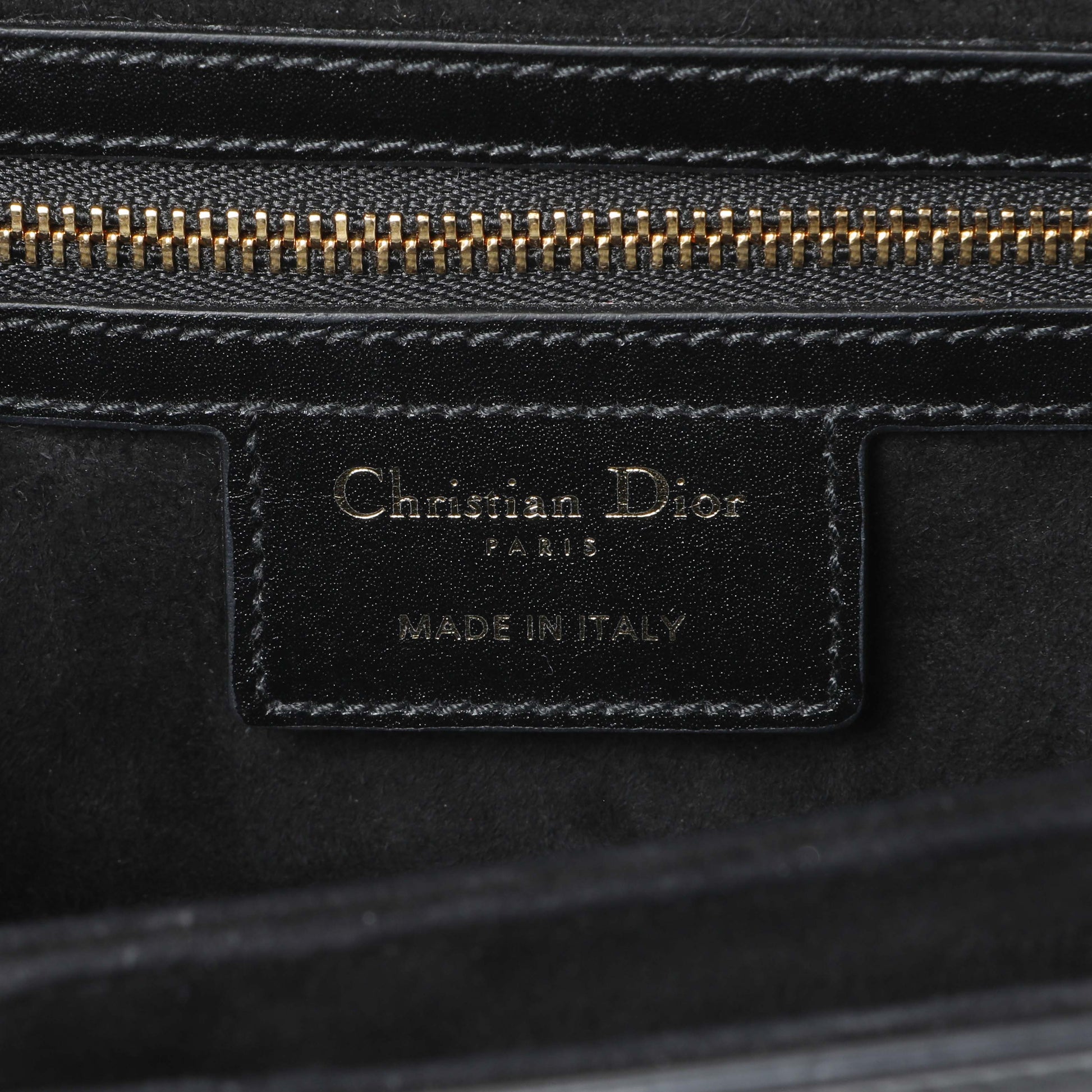 Exclusive Christian Dior Black Calfskin Montaigne Avenue — Detail View