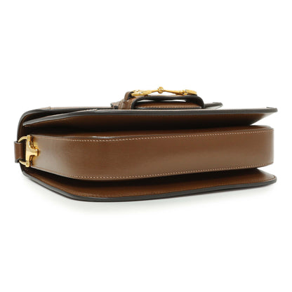 Exclusive Gucci GG Supreme Monogram Medium Horsebit 1955 Shoulder Bag — Back View