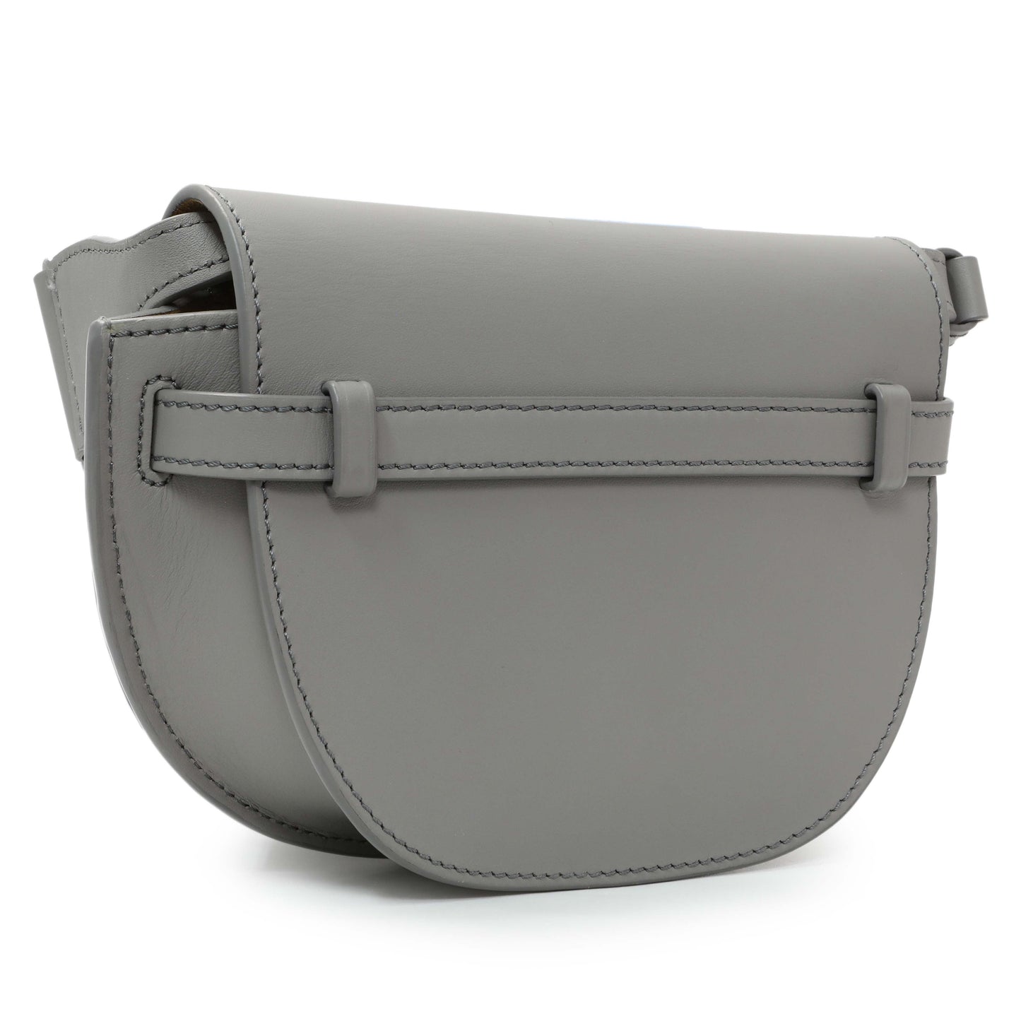 Exclusive Loewe Grey Calfskin Jacquard Mini Gate Crossbody — Side View