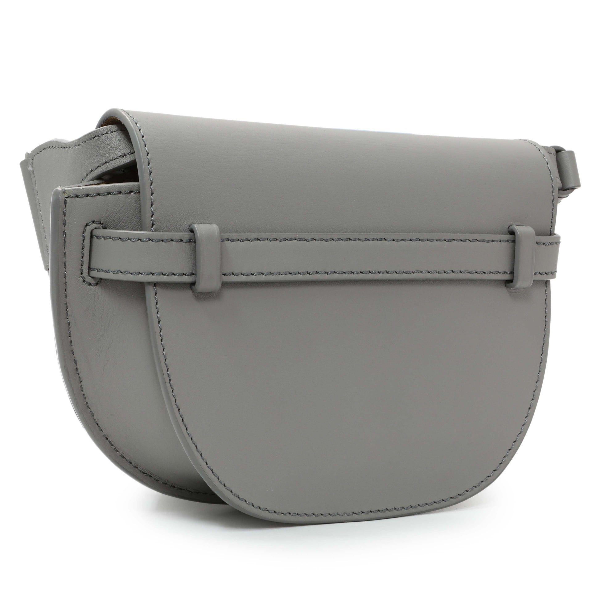 Exclusive Loewe Grey Calfskin Jacquard Mini Gate Crossbody — Side View