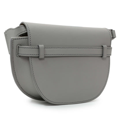 Exclusive Loewe Grey Calfskin Jacquard Mini Gate Crossbody — Side View