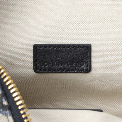 Exclusive Christian Dior Blue Oblique Jacquard Medium DiorTravel Nomad Pouch — Lifestyle View
