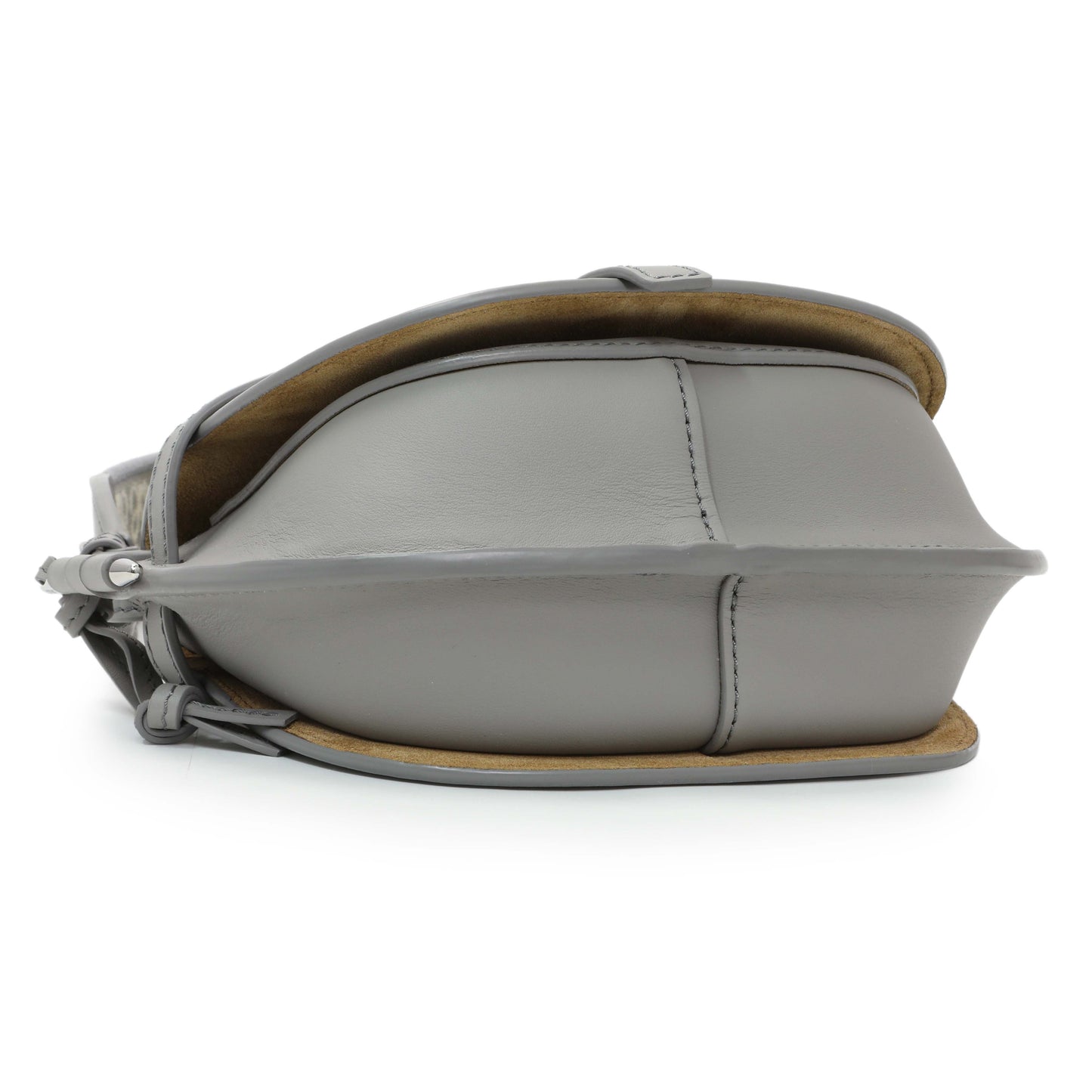 Exclusive Loewe Grey Calfskin Jacquard Mini Gate Crossbody — Back View