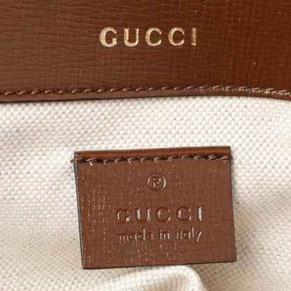 Exclusive Gucci GG Supreme Monogram Web Mini Horsebit 1955 Shoulder Bag — Detail View