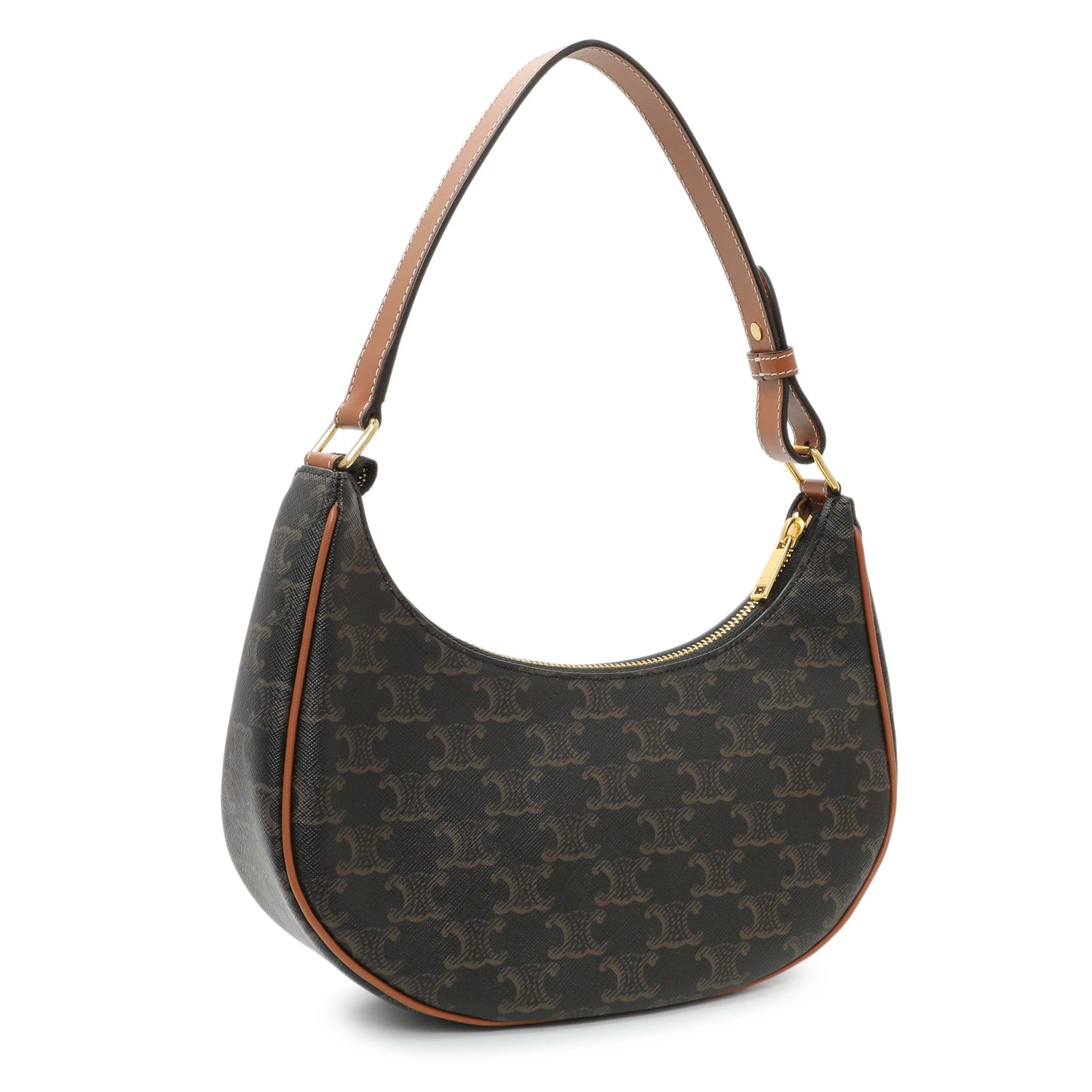 Exclusive Celine Triomphe Canvas Calfskin Ava Shoulder Bag — Side View