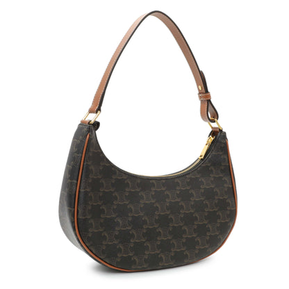 Exclusive Celine Triomphe Canvas Calfskin Ava Shoulder Bag — Side View