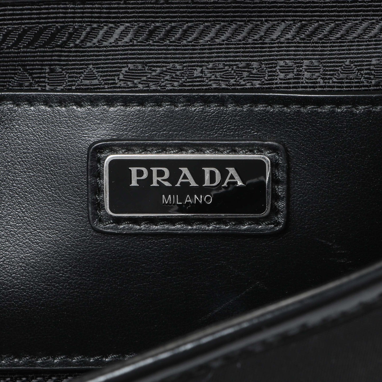 Exclusive Prada Black Re-Nylon Crossbody — Detail View