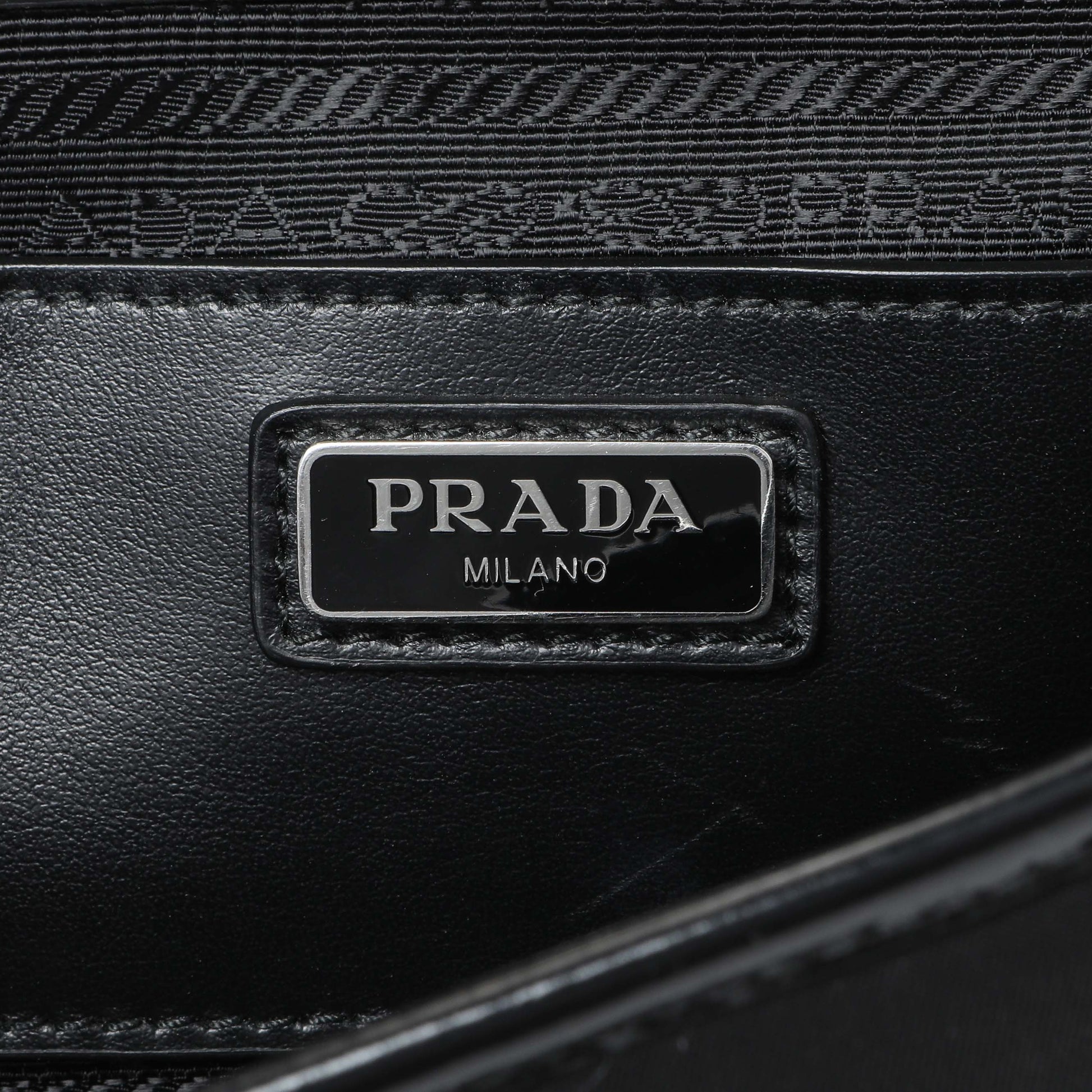 Exclusive Prada Black Re-Nylon Crossbody — Detail View