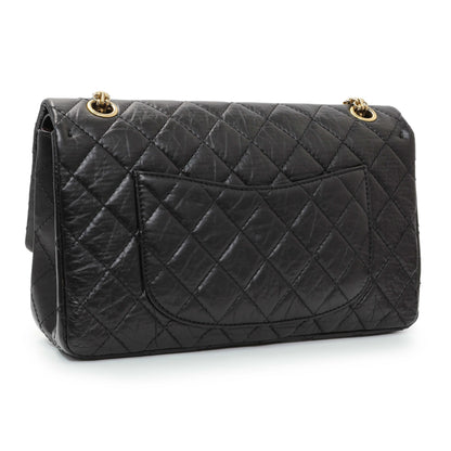Exclusive Chanel Black Aged Calfskin Quilted 2.55 Reissue 226 Flap — Side View