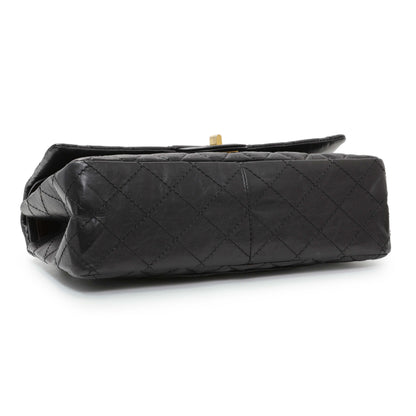 Exclusive Chanel Black Aged Calfskin Quilted 2.55 Reissue 226 Flap — Back View