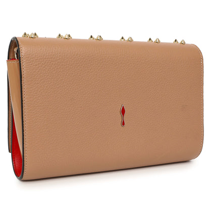 Exclusive Christian Louboutin Beige Loubinthesky Paloma Clutch — Side View
