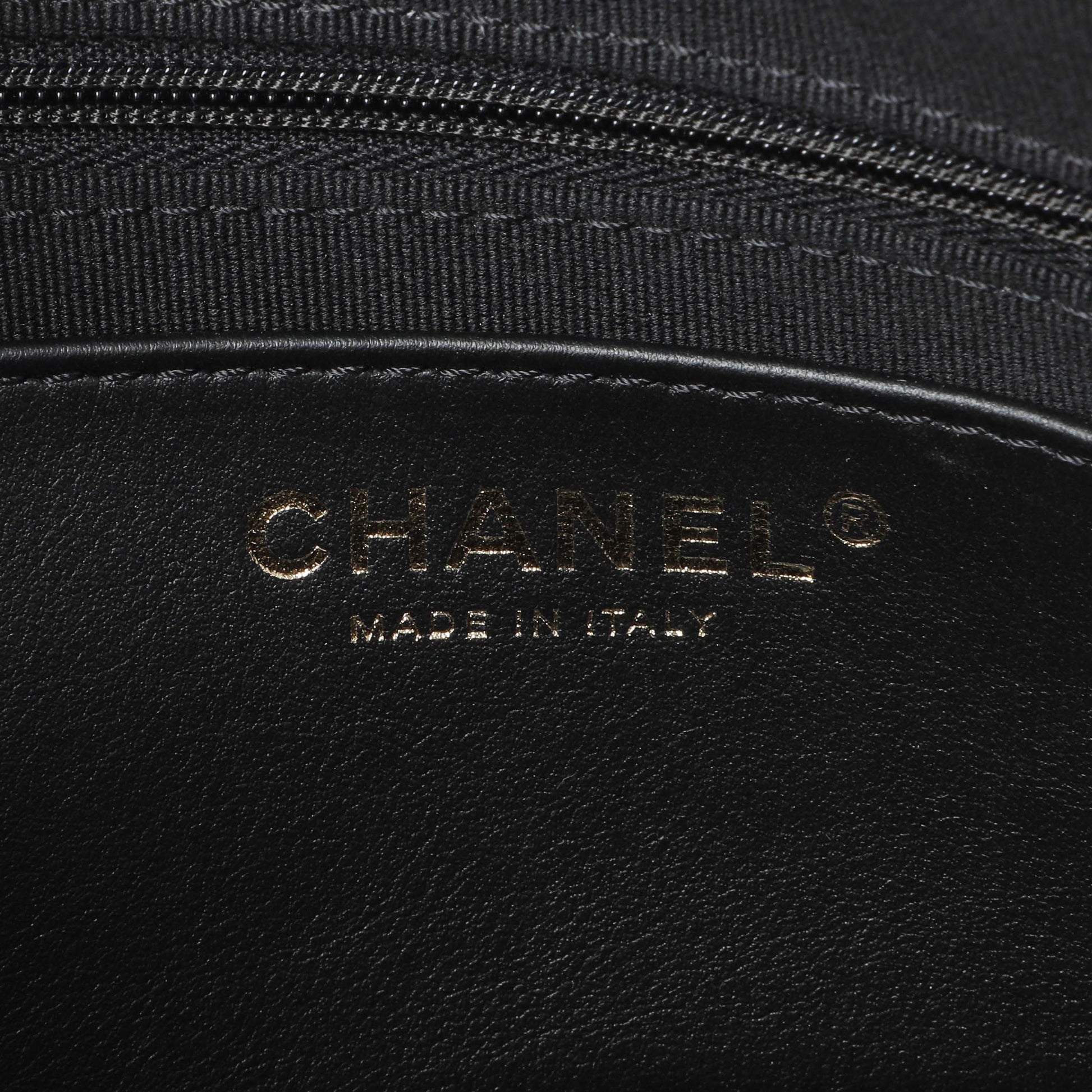 Exclusive Chanel Black Lambskin Mini Bowling Bag — Detail View