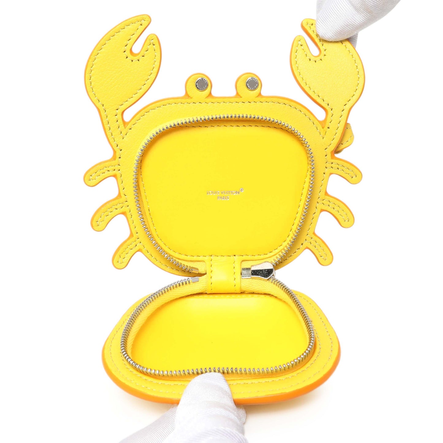 Exclusive Louis Vuitton Yellow Monogram Crab Bag Charm — Top View