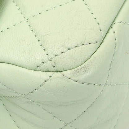 Exclusive Chanel Green Quilted Lambskin Mini Pearl Crush Rectangular Flap — Detail View