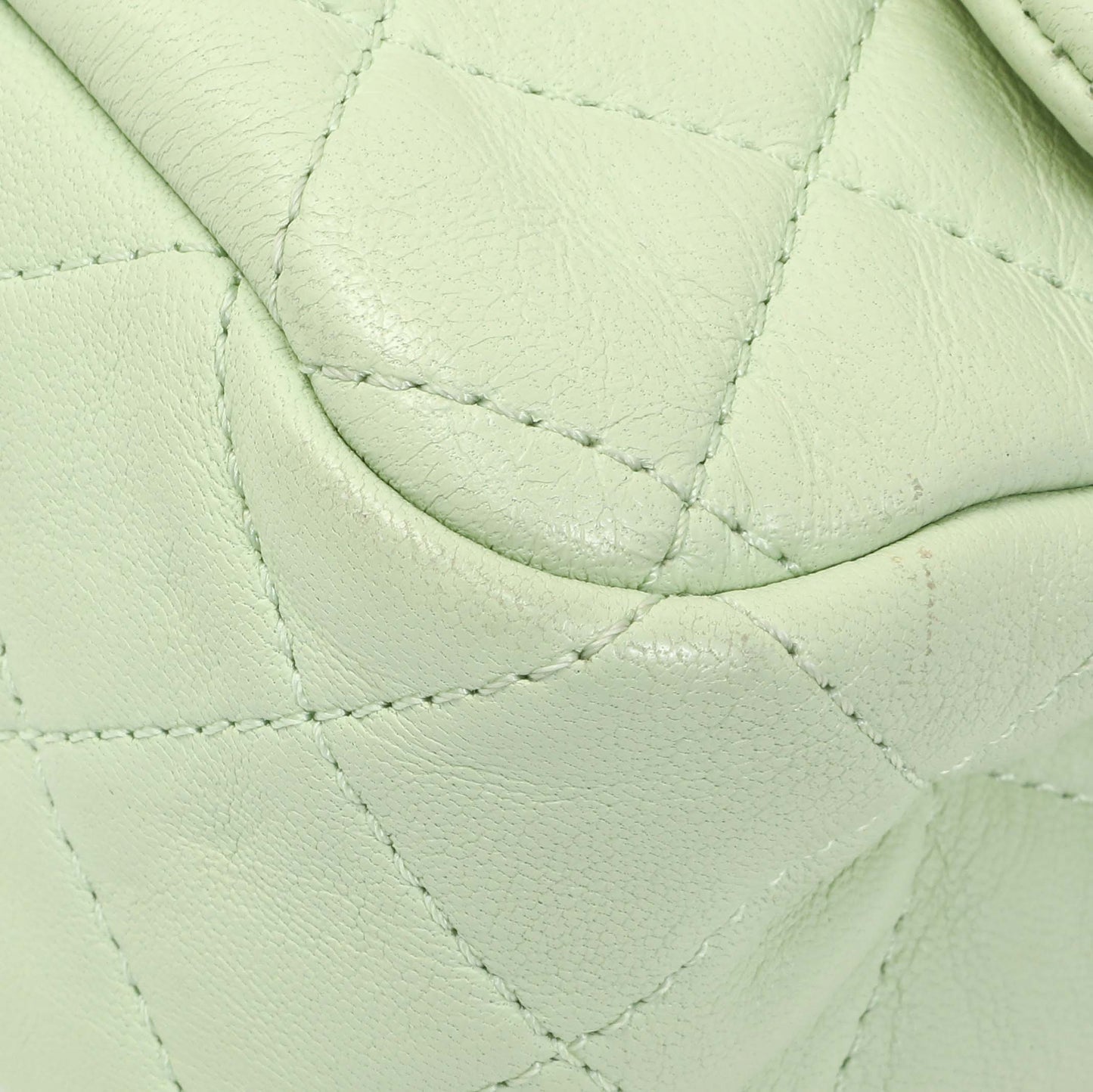 Exclusive Chanel Green Quilted Lambskin Mini Pearl Crush Rectangular Flap — Lifestyle View
