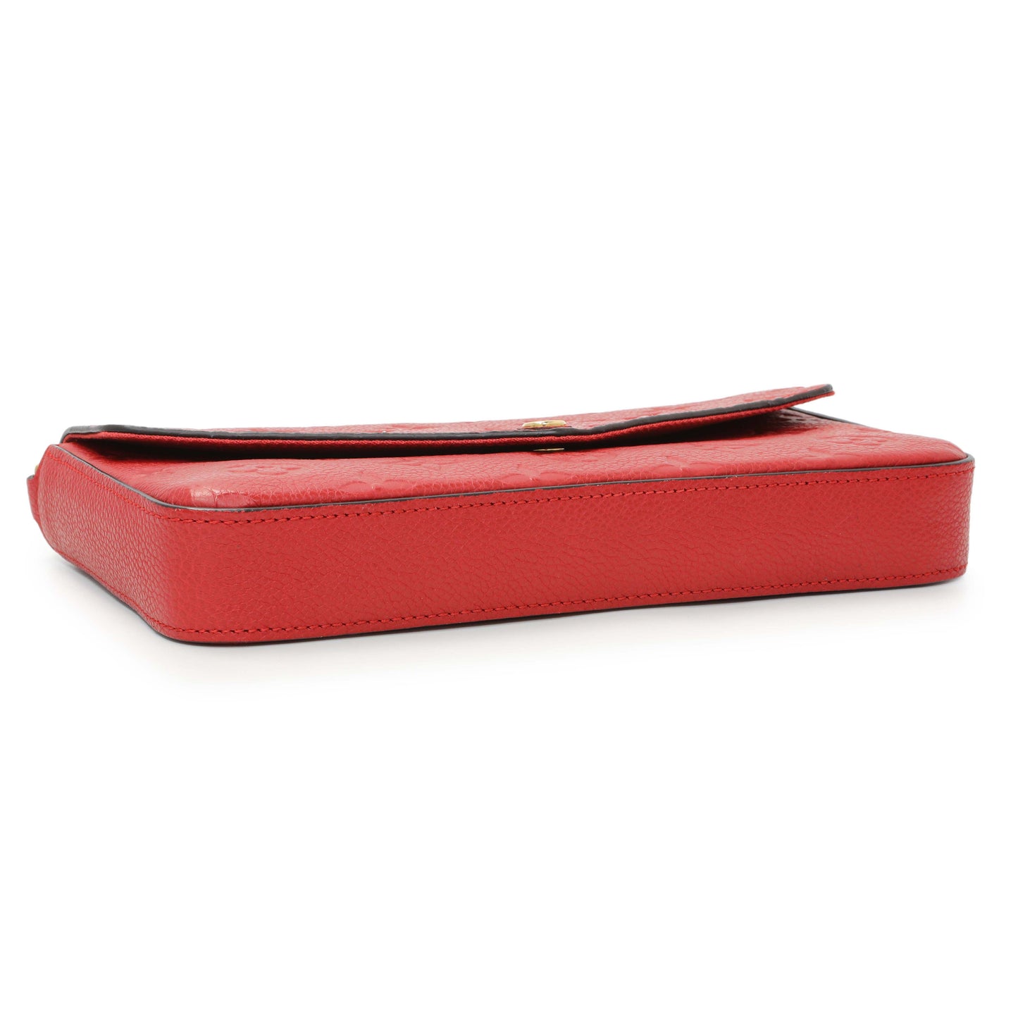 Exclusive Louis Vuitton Red Monogram Empreinte Felicie Pochette — Top View