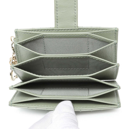 Exclusive Christian Dior Patent Cannage Lady Dior 5-Gusset Card Holder — Top View