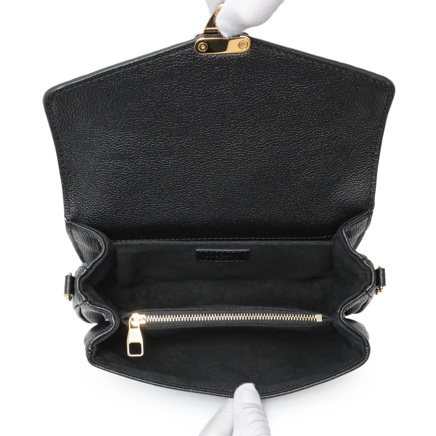 Exclusive Louis Vuitton Black Empreinte Pochette Metis East West — Alternate View 8