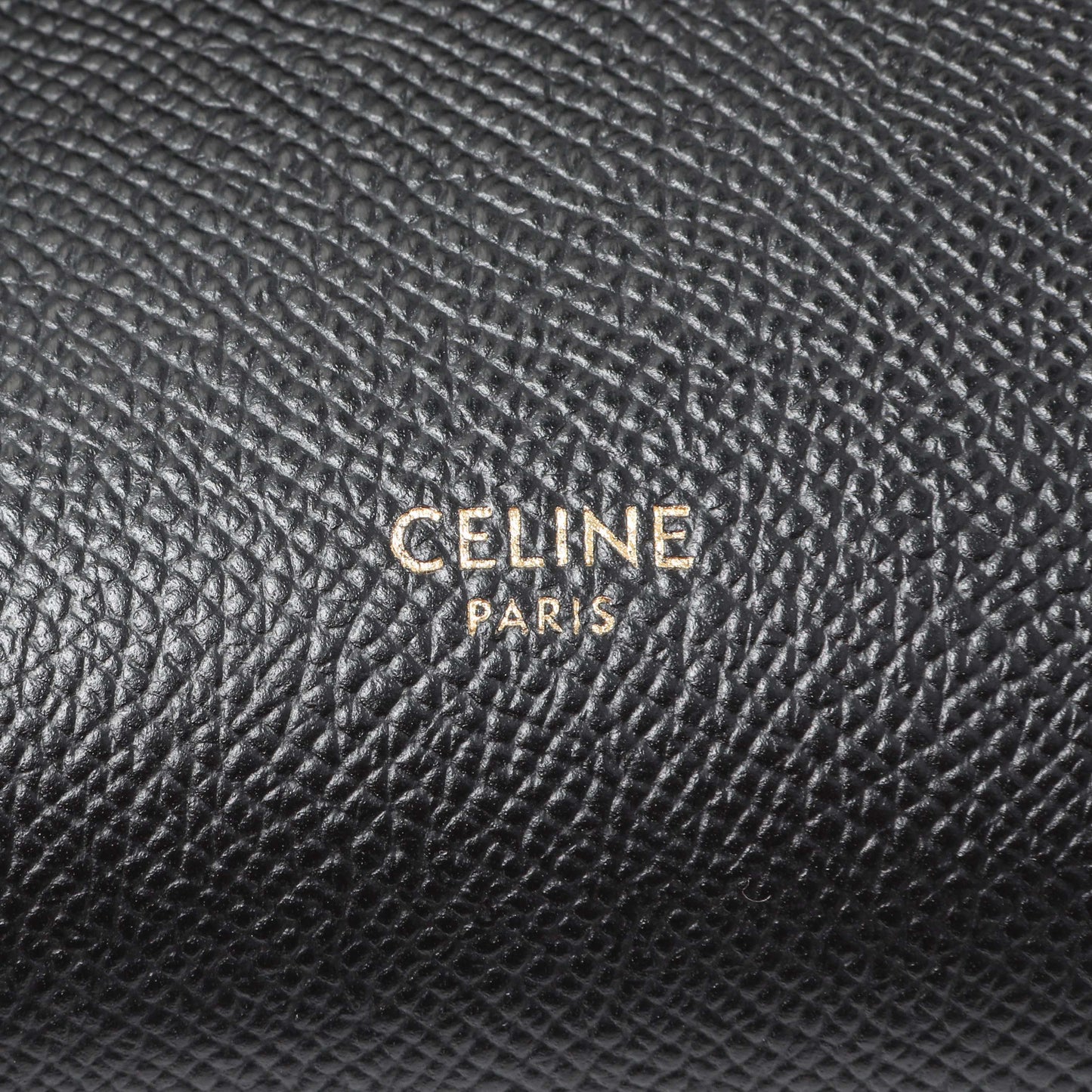 Exclusive Celine Black Grained Calfskin Nano Belt Bag — Detail View
