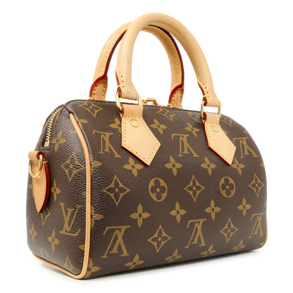 Exclusive Louis Vuitton Monogram Beige Speedy Bandouliere 20 — Side View