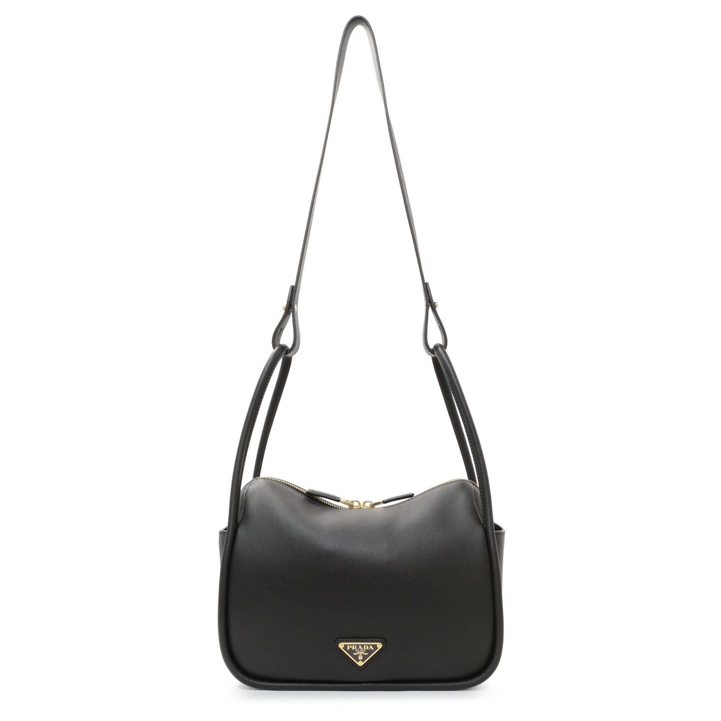 Exclusive Prada Black Calfskin Darling Shoulder Bag — Front View