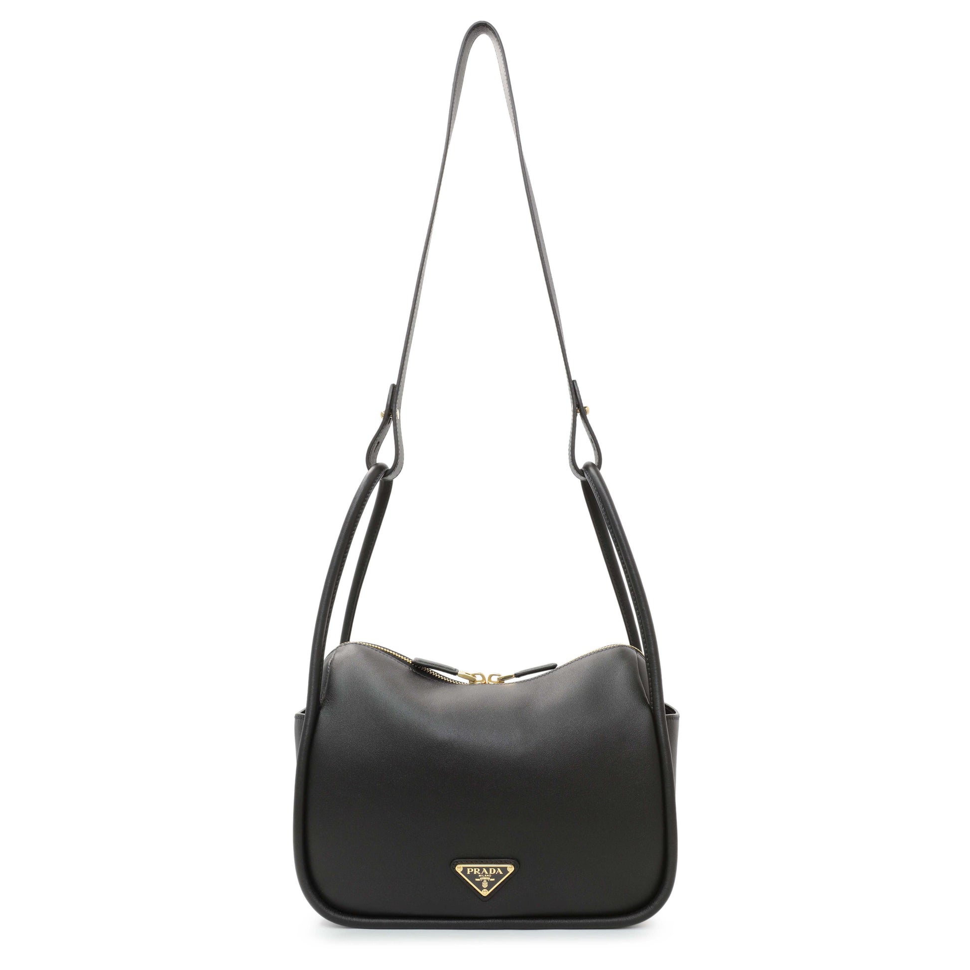 Exclusive Prada Black Calfskin Darling Shoulder Bag — Front View
