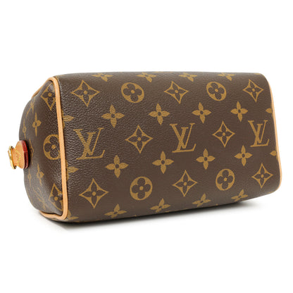 Exclusive Louis Vuitton Monogram Beige Speedy Bandouliere 20 — Back View