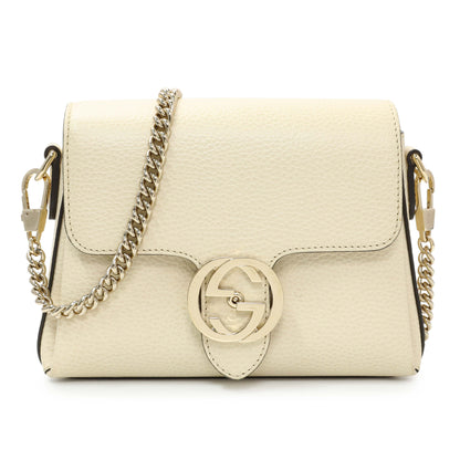 Exclusive Gucci Mystic White Calfskin Interlocking G Crossbody Bag — Front View