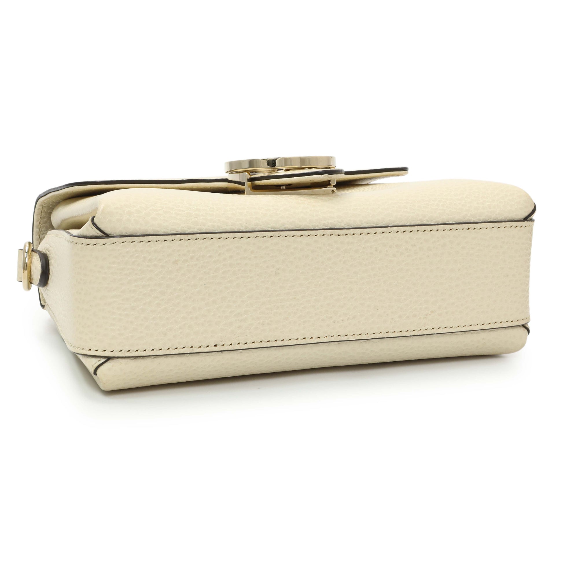 Exclusive Gucci Mystic White Calfskin Interlocking G Crossbody Bag — Back View
