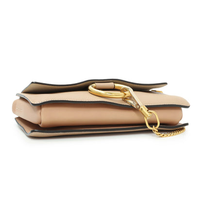 Exclusive Chloe Beige Grained Calfskin Small Faye Shoulder Bag — Top View