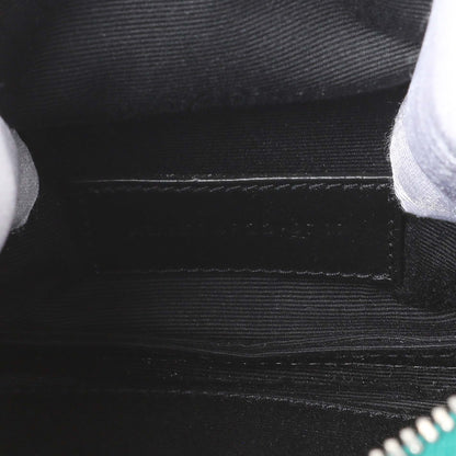 Exclusive Saint Laurent Teal Grain De Poudre Chevron Monogram Bill Pouch — Alternate View 8