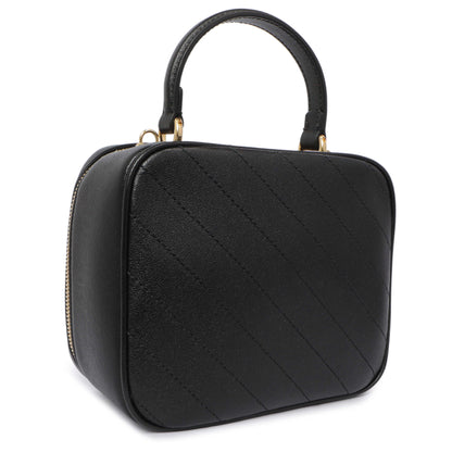 Exclusive Gucci Black Calfskin Diagonal Stitched Blondie Top Handle — Back View