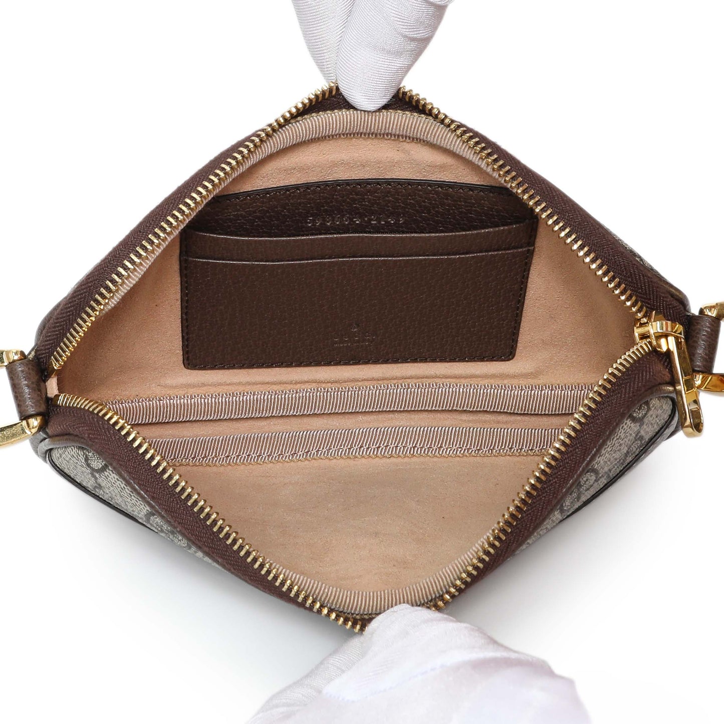 Exclusive Gucci GG Supreme Monogram Web Mini Ophidia GG Bag — Detail View