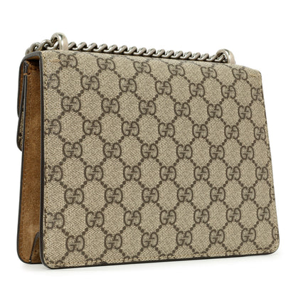 Exclusive Gucci Taupe GG Supreme Monogram Mini Dionysus Shoulder Bag — Side View