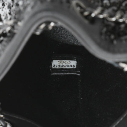 Exclusive Chanel Black Lambskin Strass Mini Bucket Bag — Alternate View 8