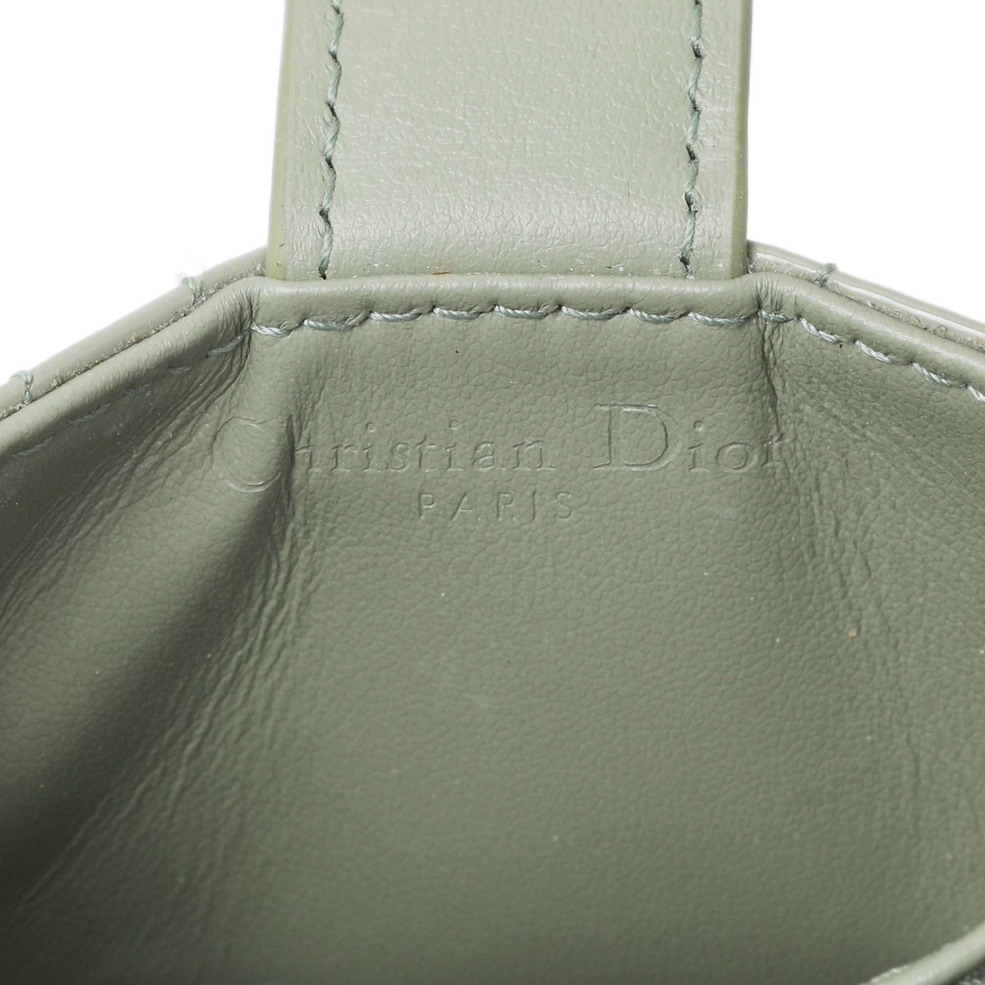 Exclusive Christian Dior Patent Cannage Lady Dior 5-Gusset Card Holder — Detail View