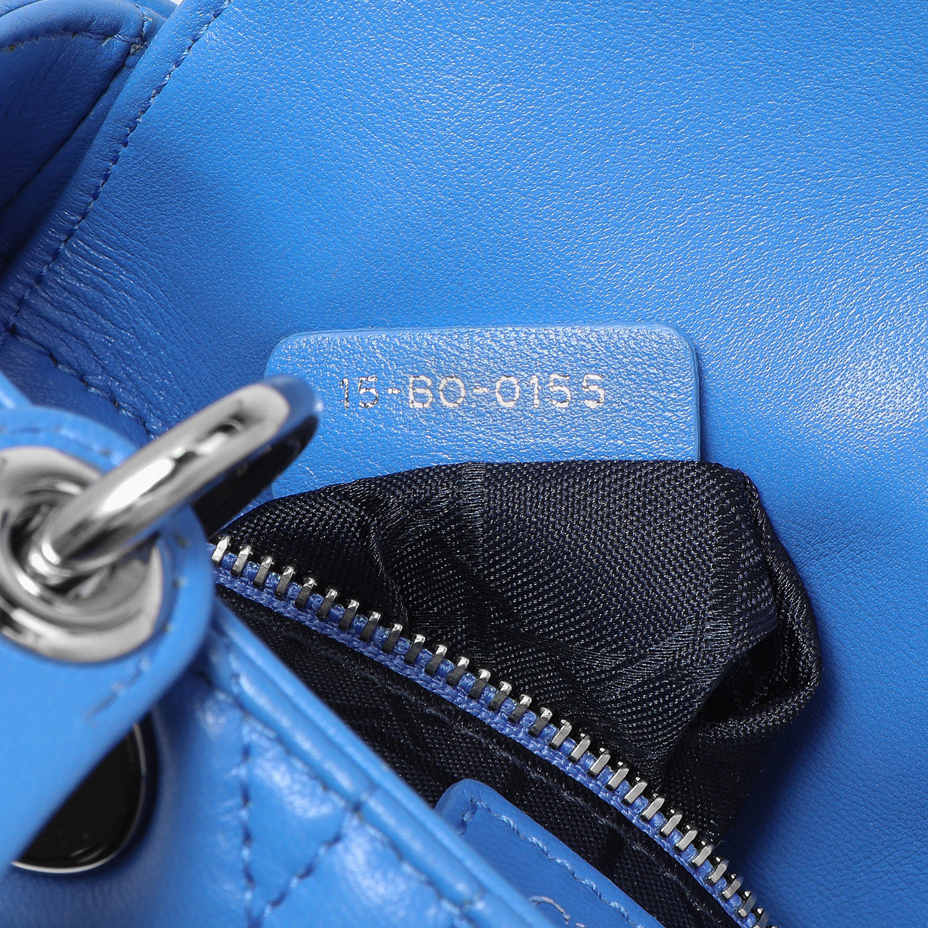 Exclusive Christian Dior Blue Lambskin Cannage Mini Lady Dior — Alternate View 10