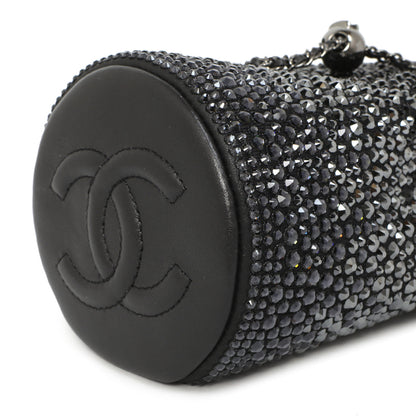 Exclusive Chanel Black Lambskin Strass Mini Bucket Bag — Lifestyle View